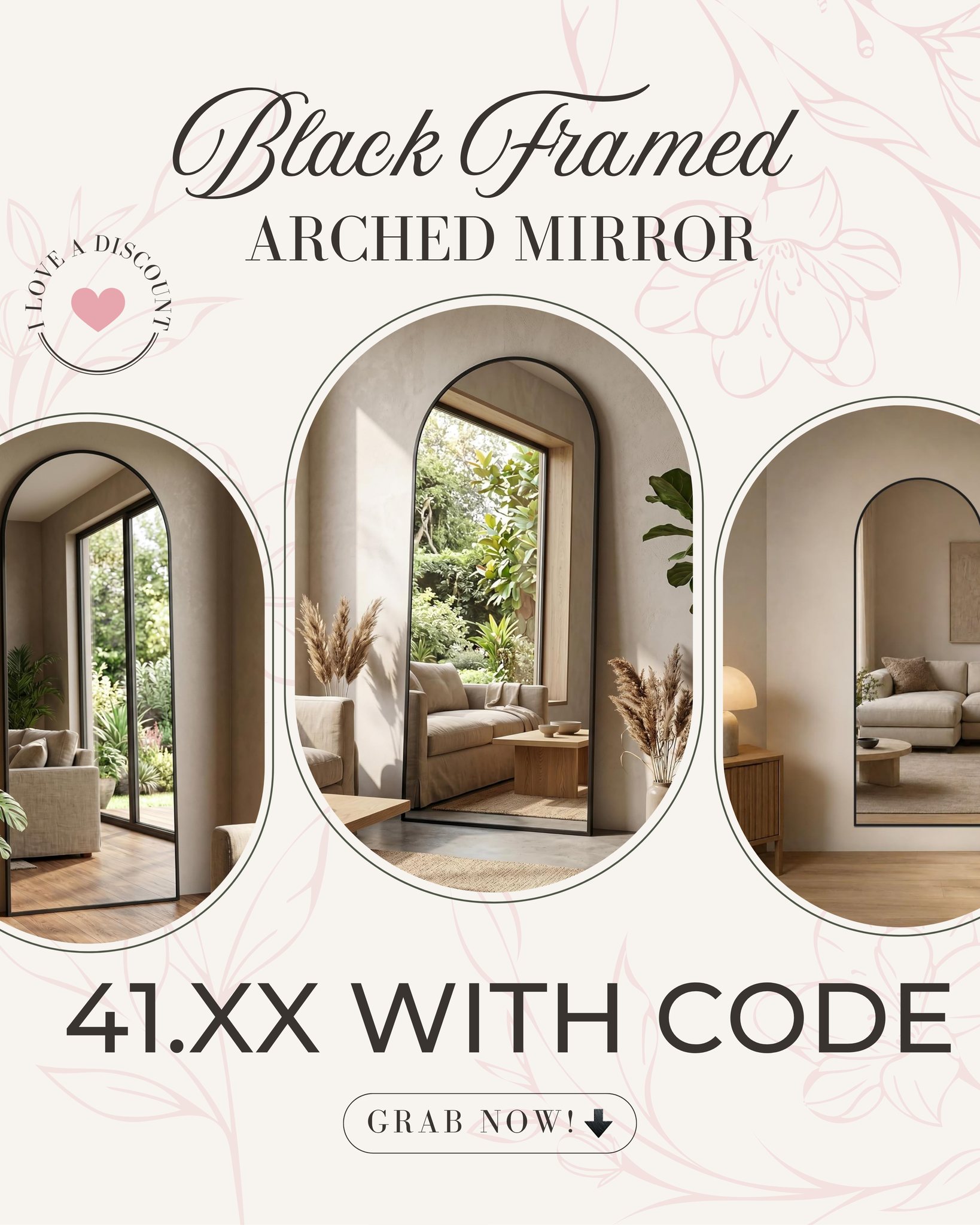 40% Off 58″ Arched Floor Mirror With Code For 41.XX