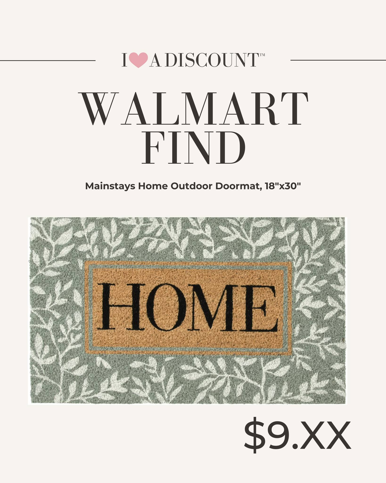 Price Drop On Mainstays Outdoor Doormat For 9.XX