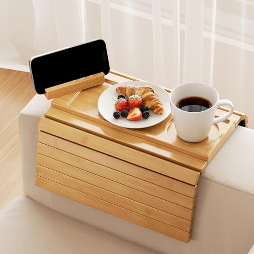 Yofidra Bamboo Couch Armrest Tray, 50% Off Code, 13.XX 🛋️