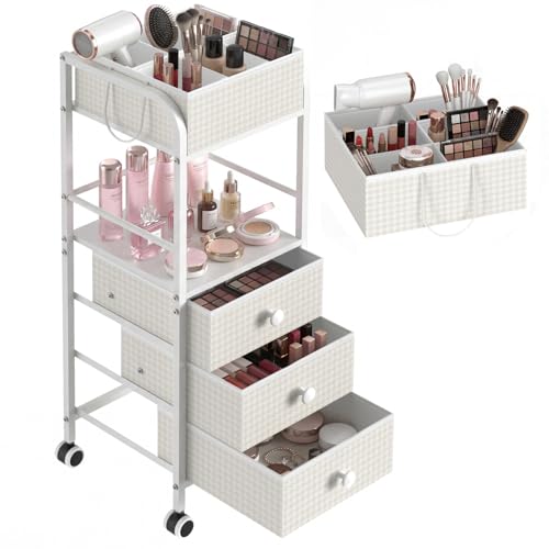 2-in-1 Rolling Makeup Organizer Cart, 50% Off Code, 34.XX 💄