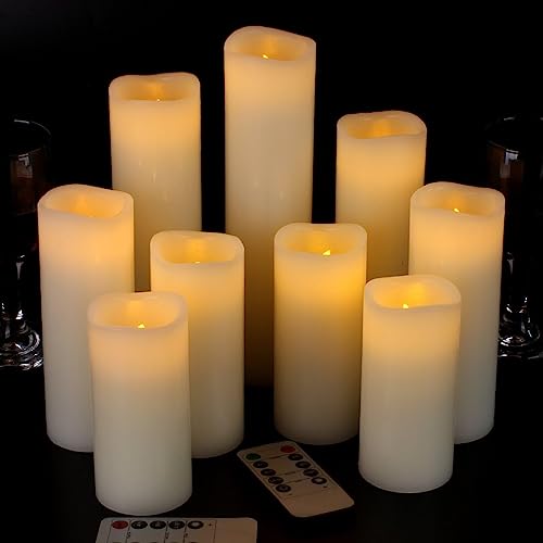 Real Wax Flameless LED Pillar Candles, Price Drop, 20.XX 🕯️