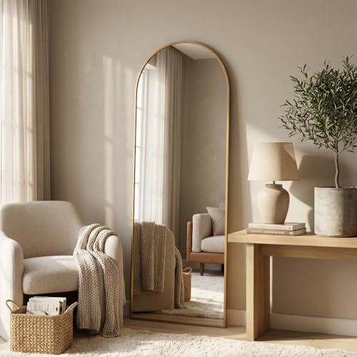 Gold Arched Full Length Floor Mirror, Code Deal, 41.XX 🪞
