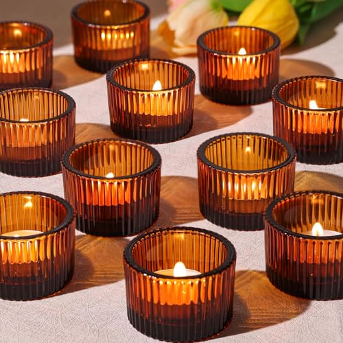 24-Pack Amber Glass Tealight Holders, Price Drop, 22.XX 🕯️