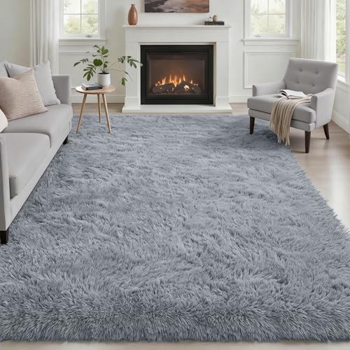 Fluffy 4×6 Gray Shag Area Rug, Price Drop, 23.XX 🩶