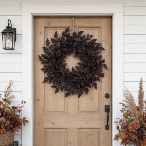 20-Inch Plum Berry Fall Wreath, Code Deal, 17.XX 🍁