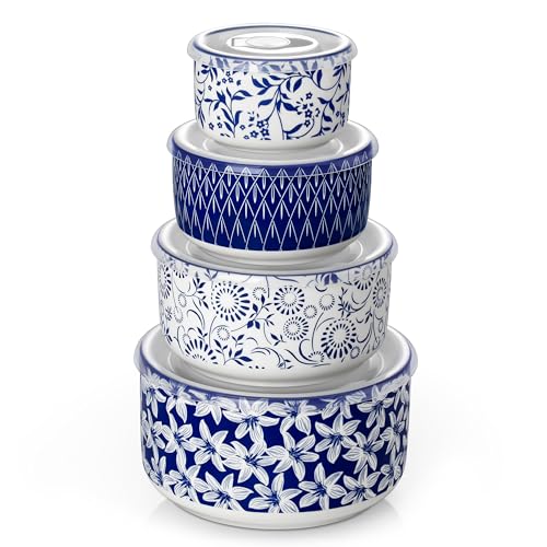 4-Piece Ceramic Nesting Bowls with Lids, 42% Price Drop, 40.XX 🍲