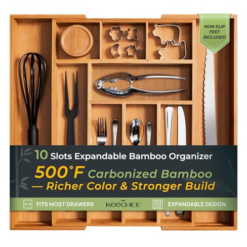 Keechee Expandable Bamboo Drawer Organizer, 50% Off Code, 14.XX 🍴