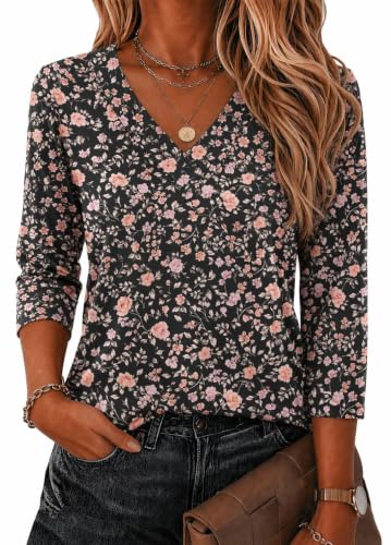 Zeagoo Women’s V-Neck 3/4 Sleeve Top, 53% Price Drop, 9.XX 👚