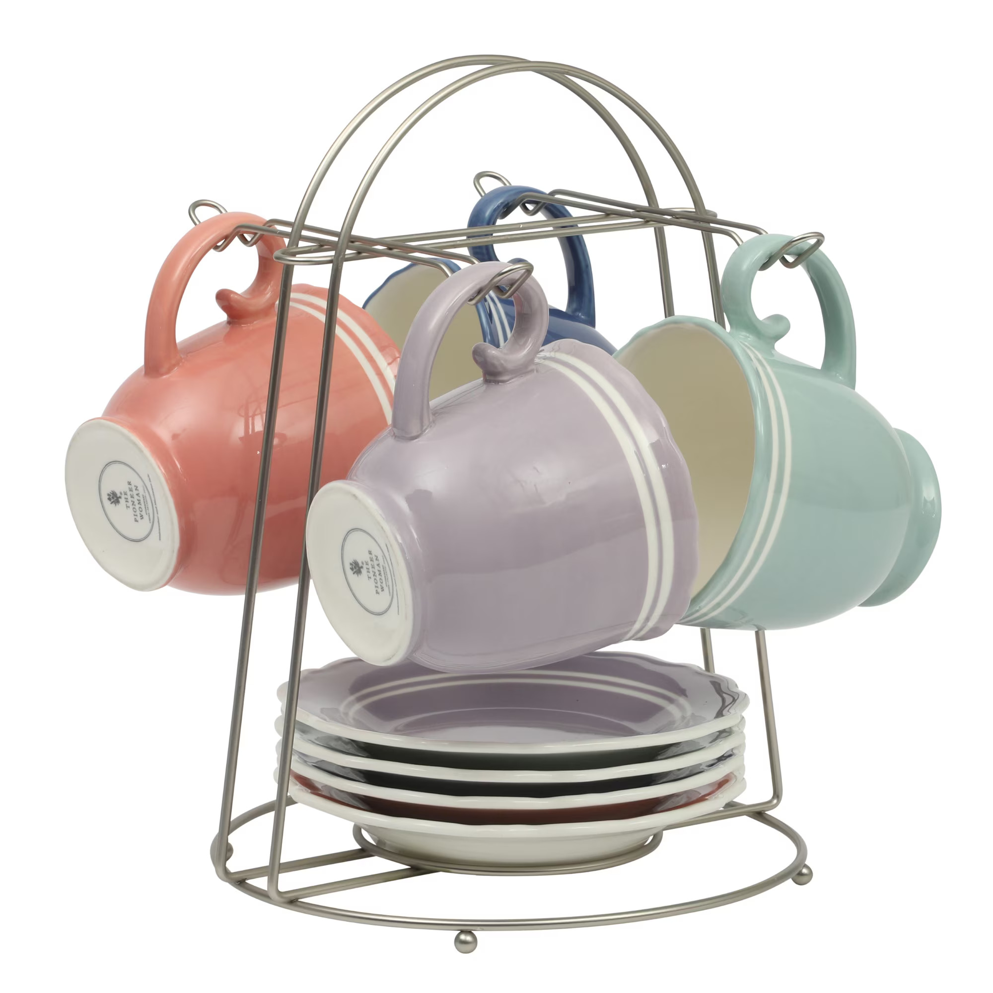 The Pioneer Woman Ainsley 9-Piece Appetizer & Mug Rack Set, 14.XX 🌸